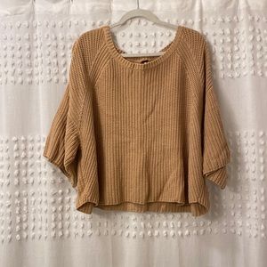 Free People Wide Neck Cropped Sweater